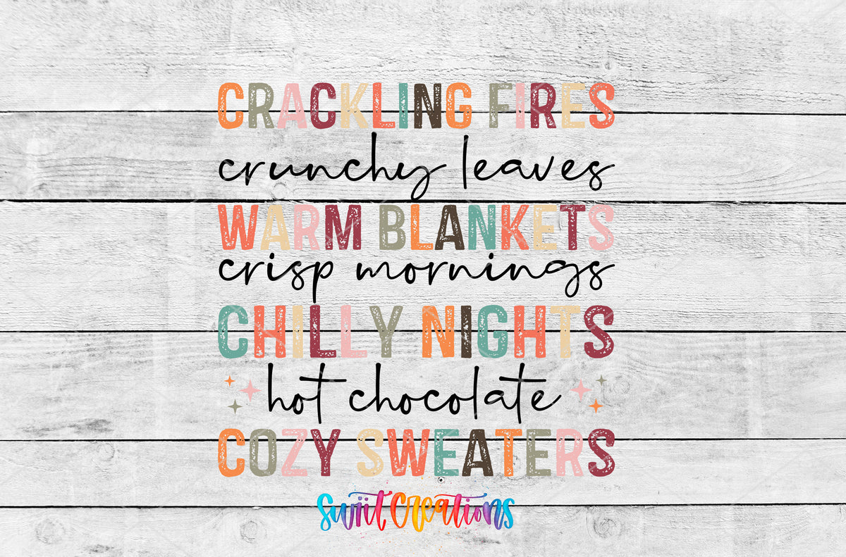 Crackling Fires Cozy Sweaters artwork detail for the finished 16 oz tumbler