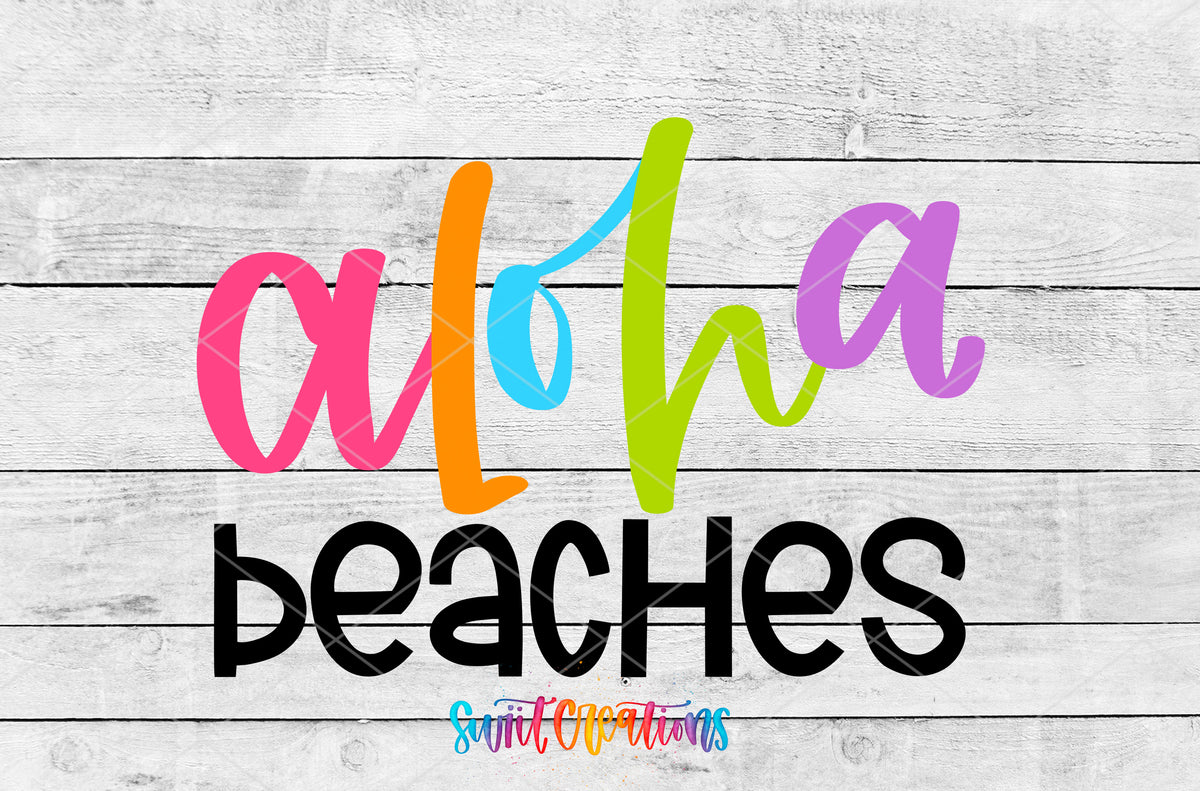 Aloha Beaches artwork detail for the finished 16 oz tumbler