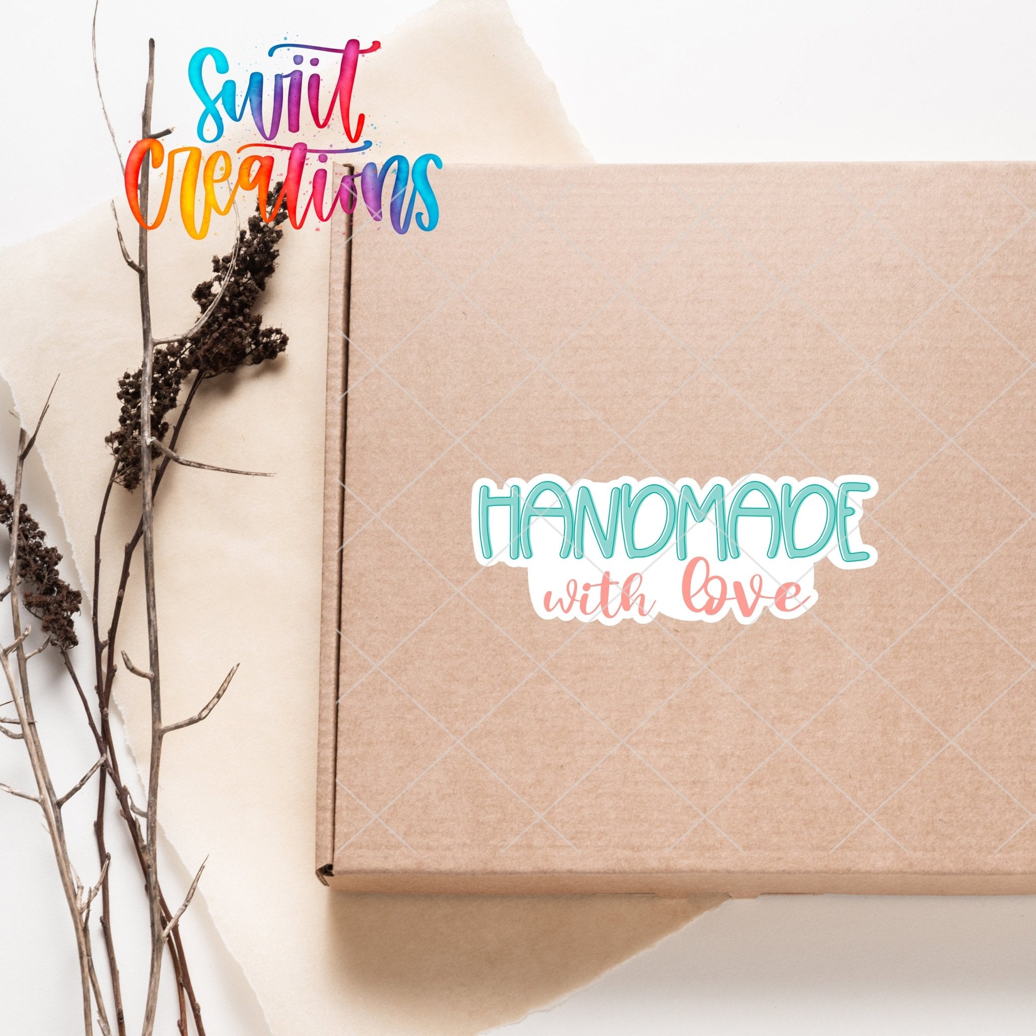 Handmade With Love Sticker | SB64 - Swiit Creations