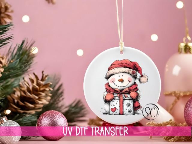 Snowman UV DTF Transfer for Ornament O-1279UV