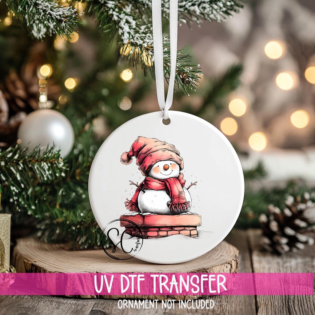 Snowman Christmas UV DTF Transfer for Ornament O-1280UV