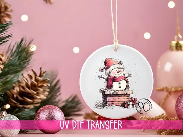 Snowman UV DTF Transfer for Ornament O-1281UV