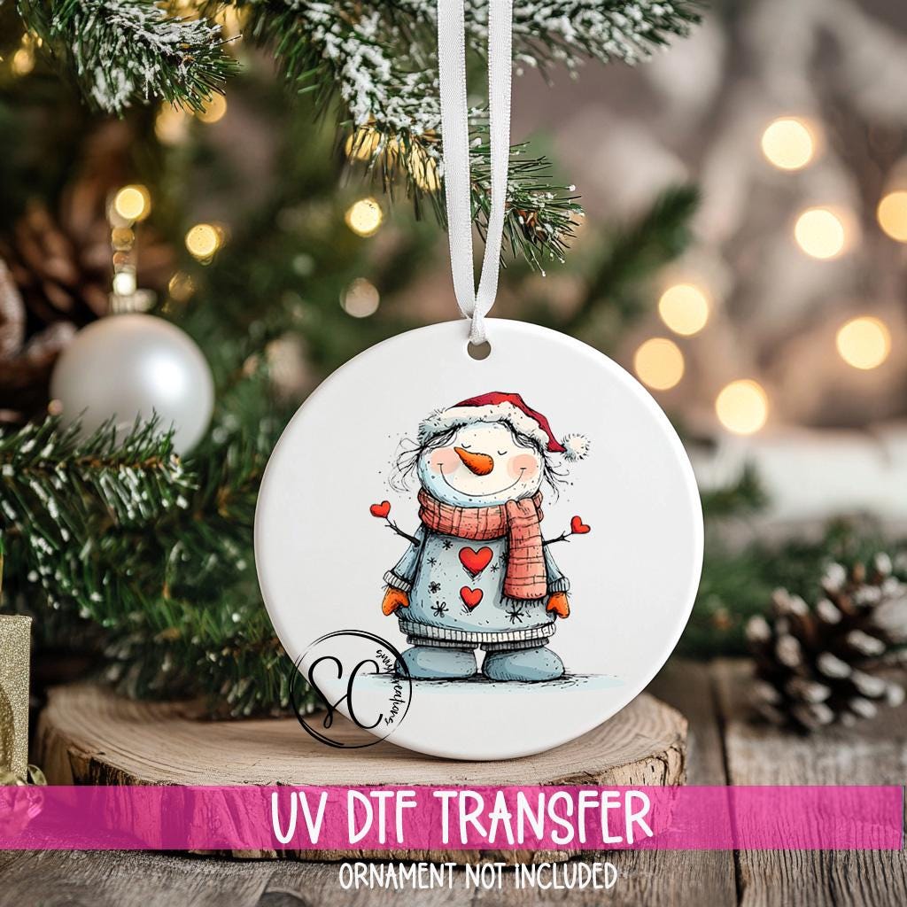 Snowman UV DTF Transfer for Ornament O-1283UV