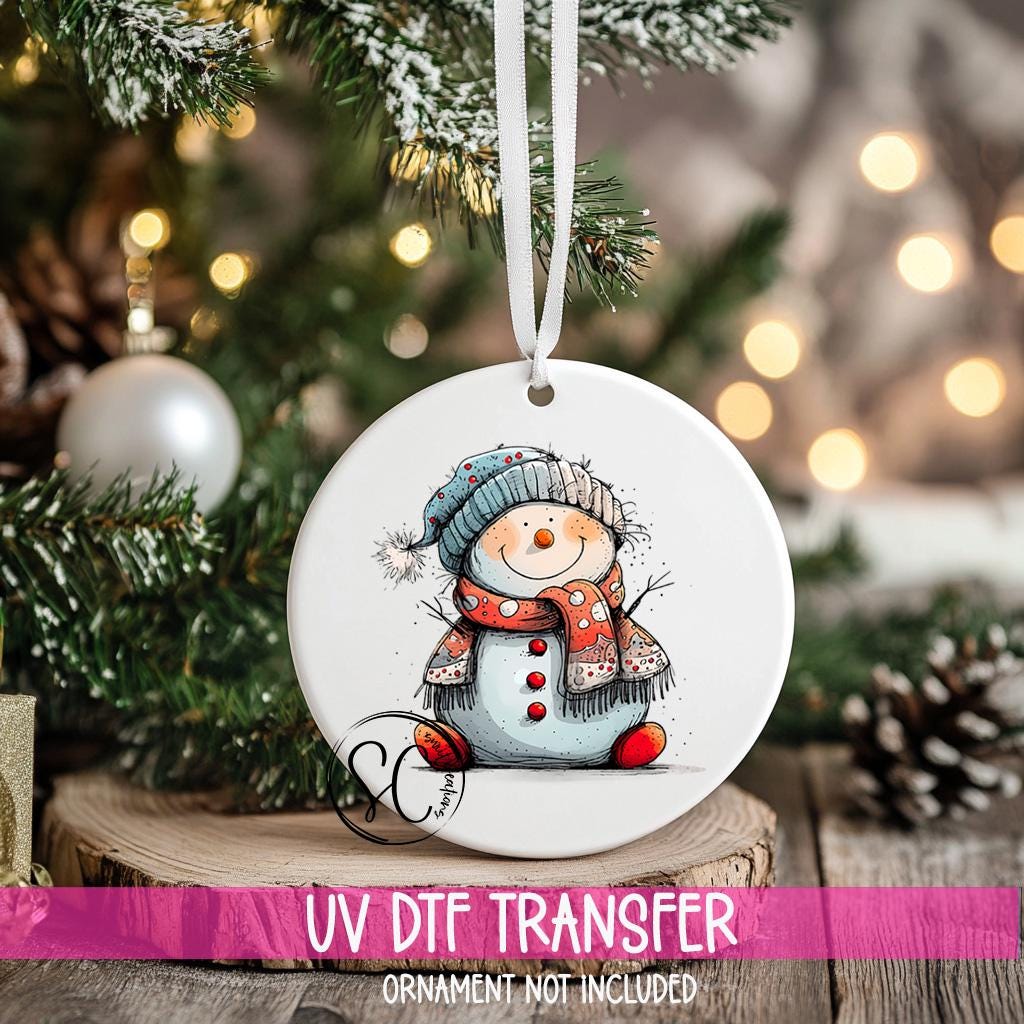 Snowman UV DTF Transfer for Ornament O-1285UV