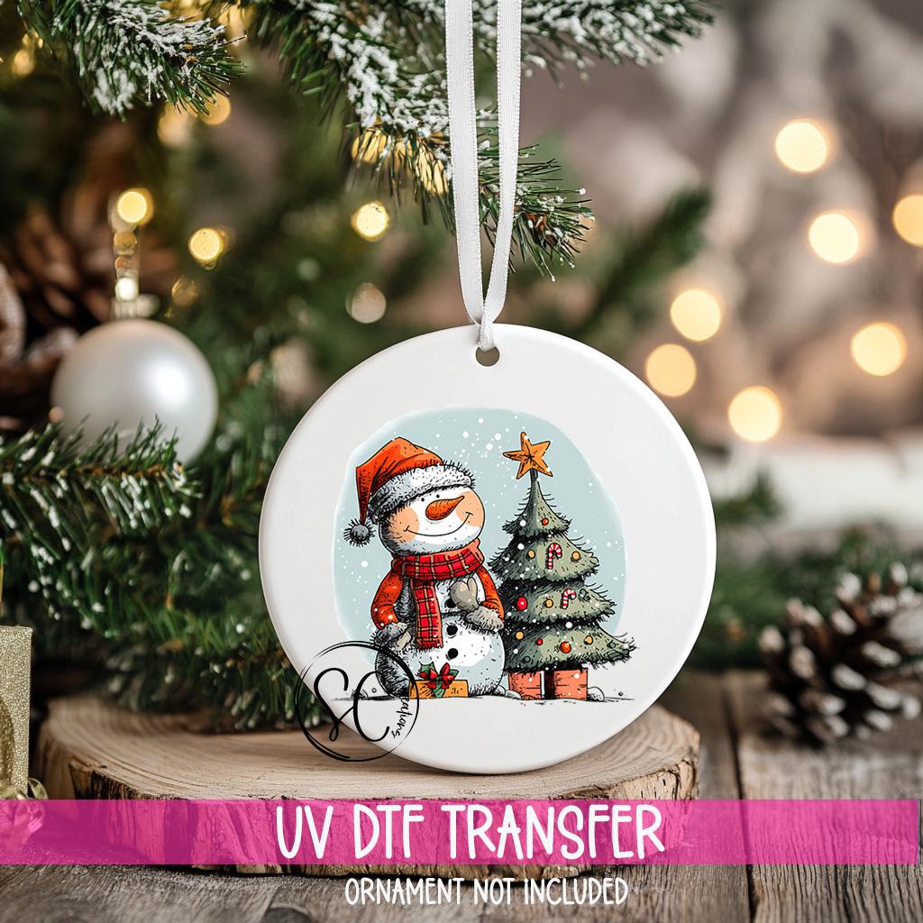 Snowman UV DTF Transfer for Ornament O-1287UV