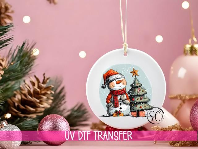 Snowman UV DTF Transfer for Ornament O-1287UV
