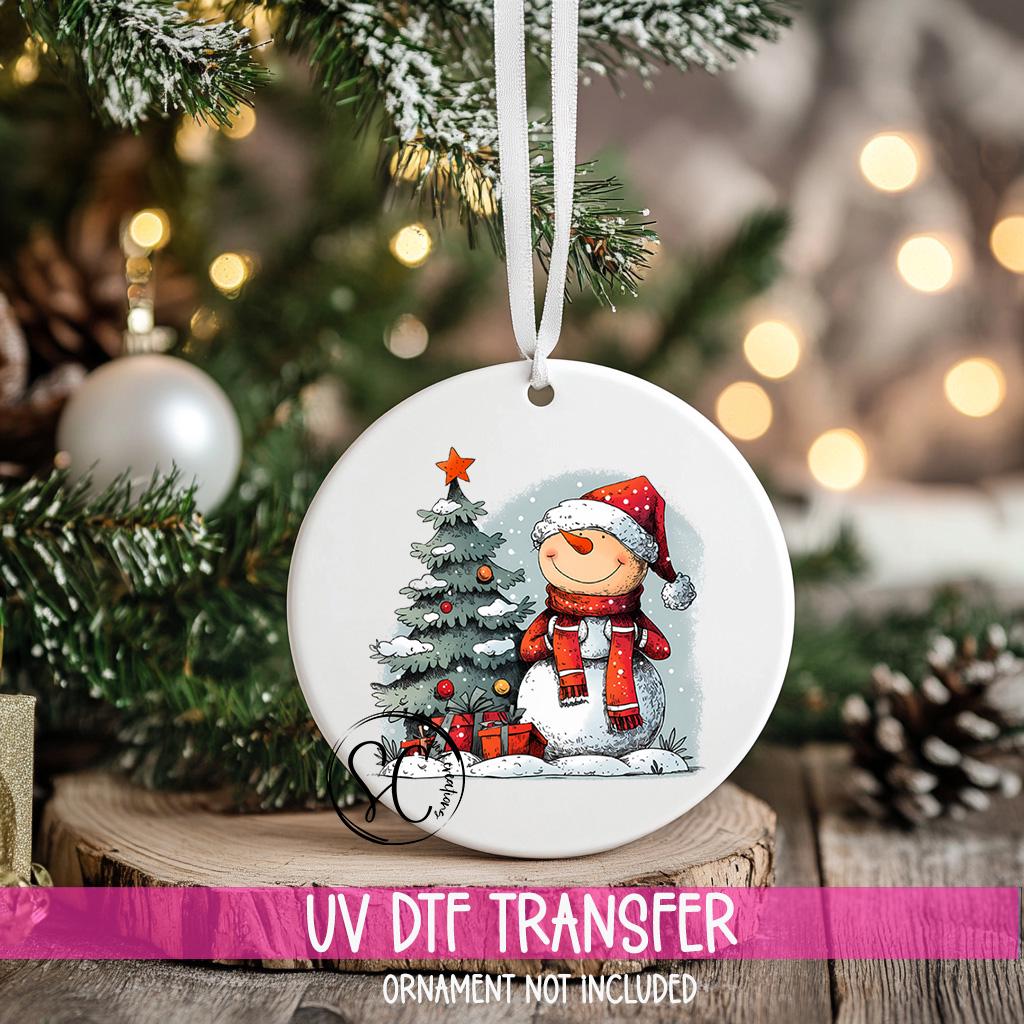 Snowman UV DTF Transfer for Ornament O-1288UV
