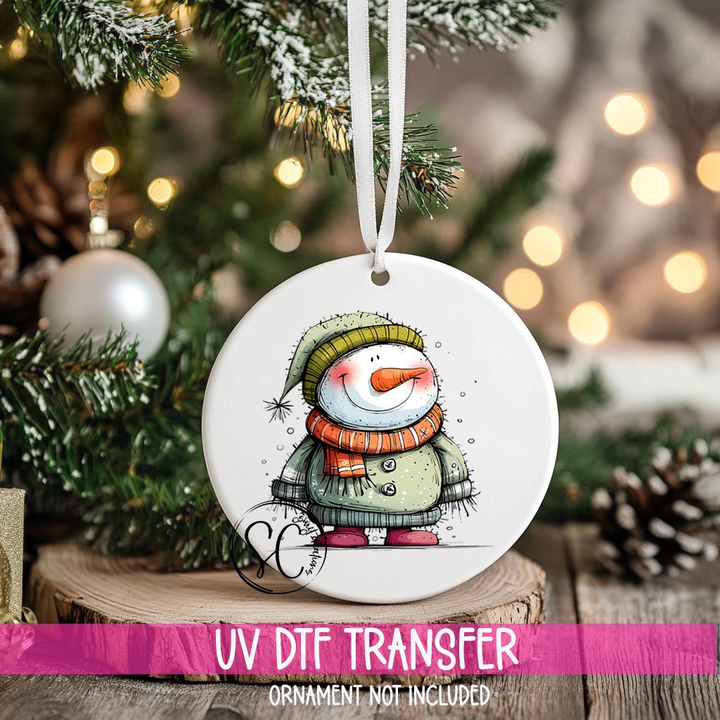 Snowman UV DTF Transfer for Ornament O-1292UV