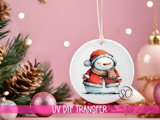 Snowman UV DTF Transfer for Ornament O-1293UV