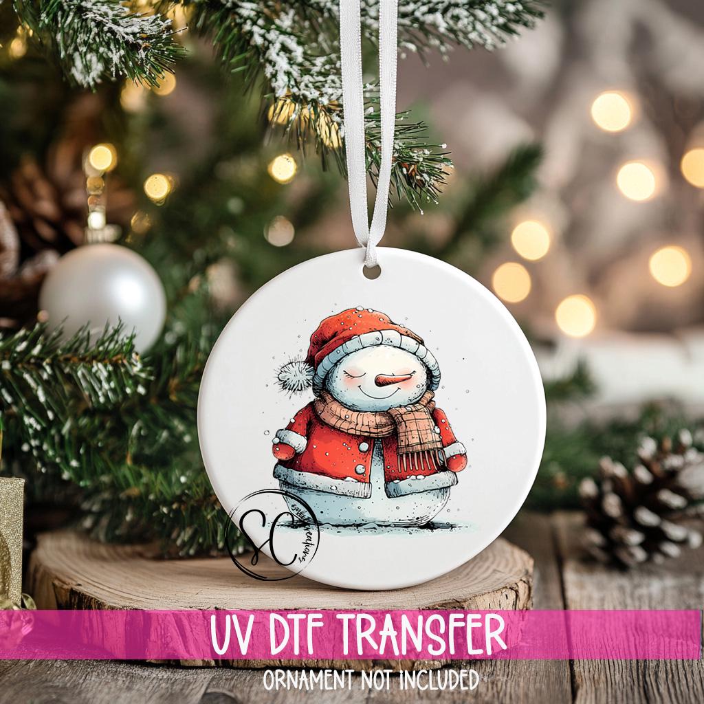 Snowman UV DTF Transfer for Ornament O-1293UV