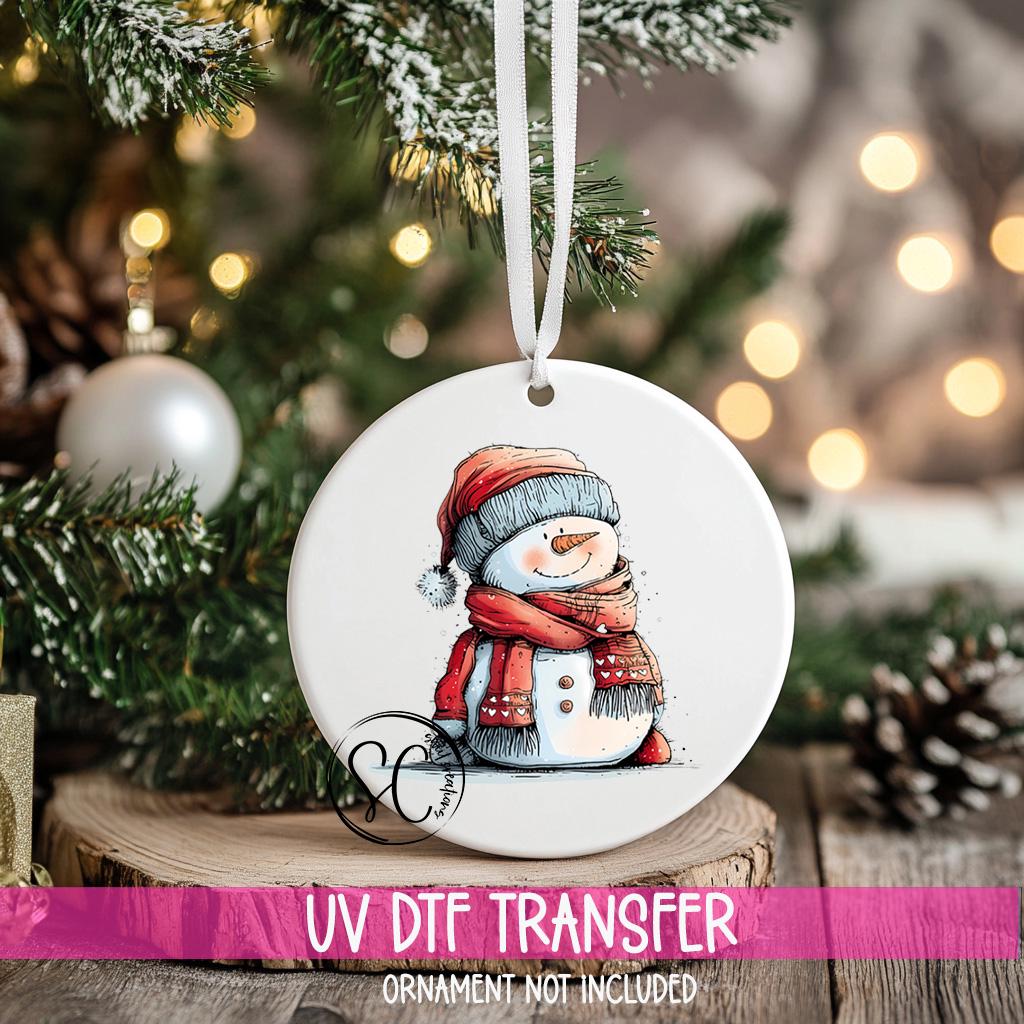Snowman UV DTF Transfer for Ornament O-1296UV