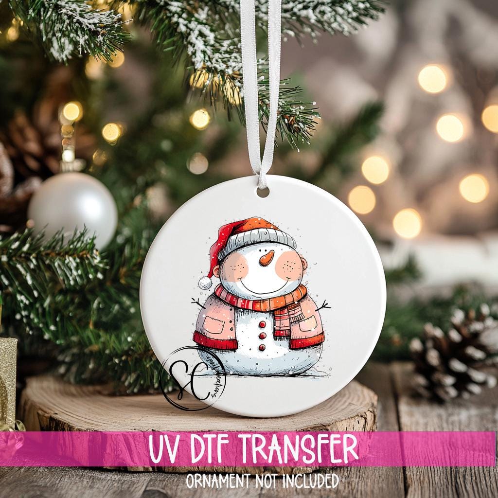 Snowman Christmas UV DTF Transfer for Ornament O-1275UV