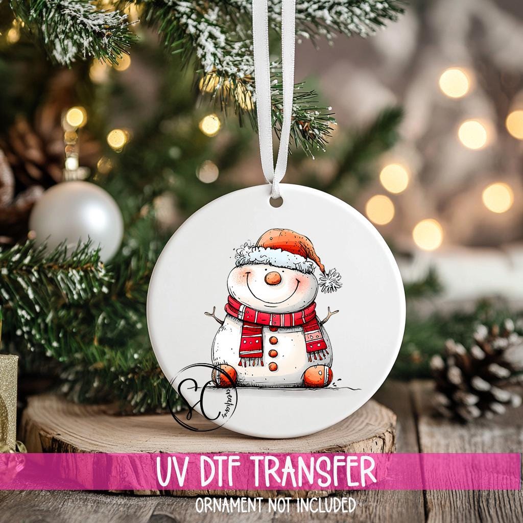 Snowman Christmas UV DTF Transfer for Ornament O-1274UV