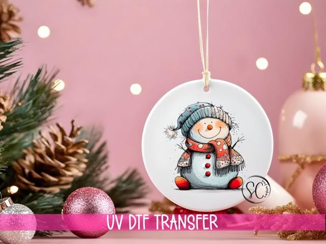 Snowman UV DTF Transfer for Ornament O-1285UV