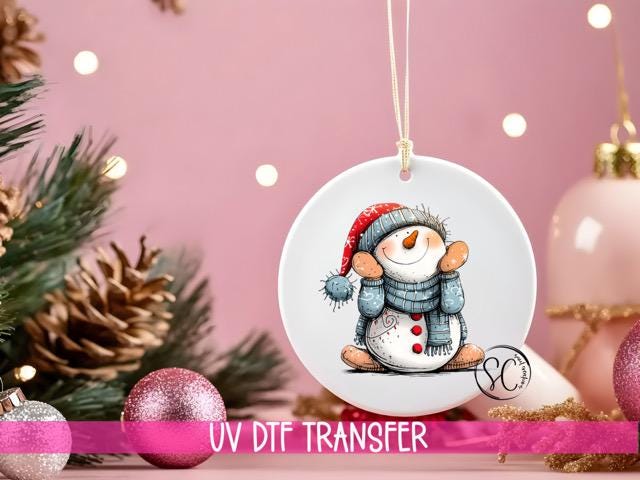 Snowman UV DTF Transfer for Ornament O-1286UV