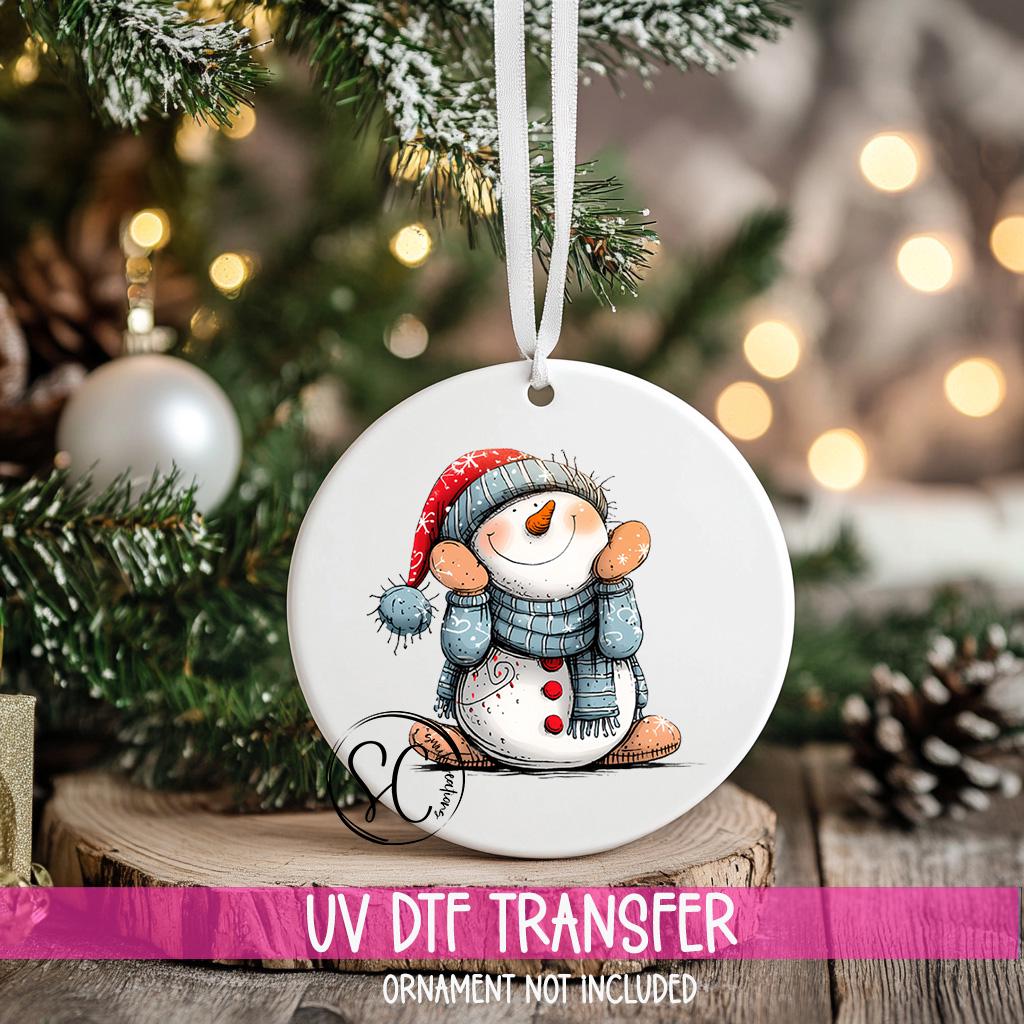 Snowman UV DTF Transfer for Ornament O-1286UV