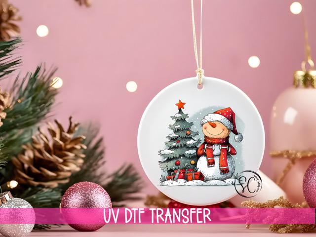 Snowman UV DTF Transfer for Ornament O-1288UV