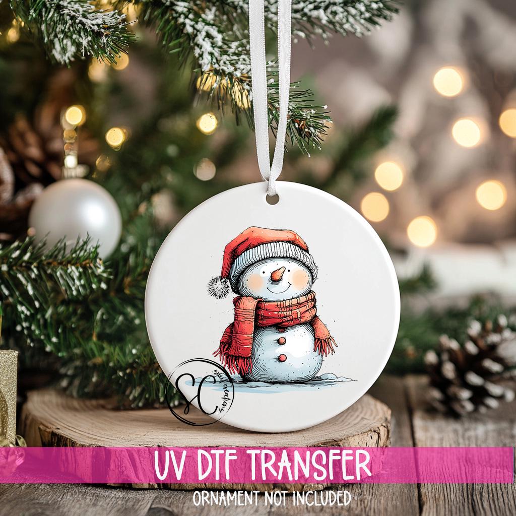 Snowman UV DTF Transfer for Ornament O-1297UV