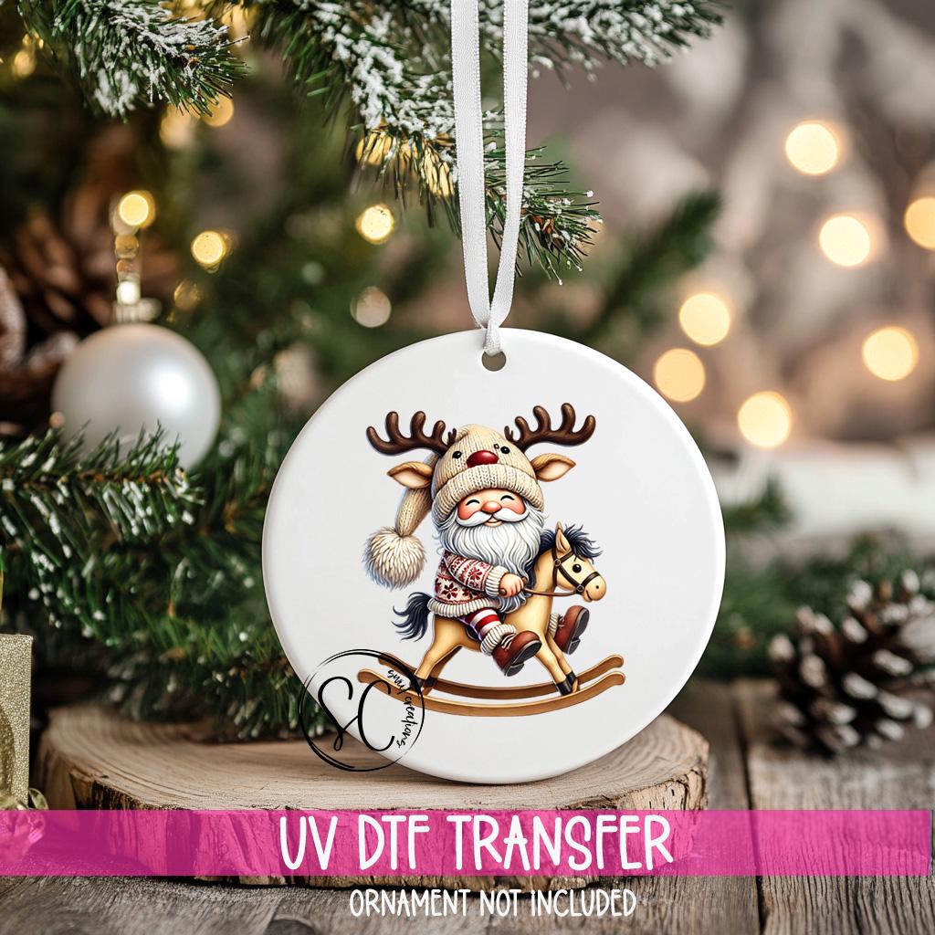Santa Christmas UV DTF Ornament Transfer O-1106UV