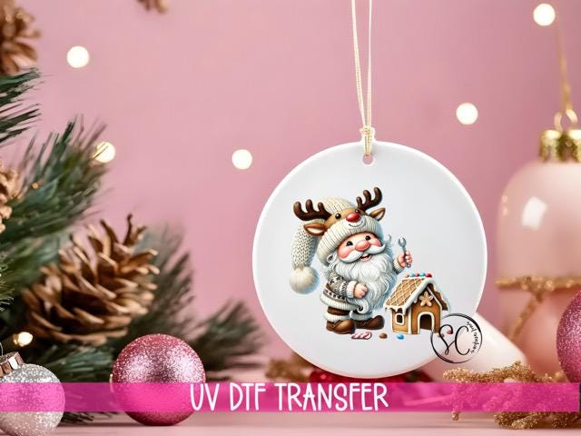 Santa Christmas UV DTF Transfer for Ornament | O-1116UV