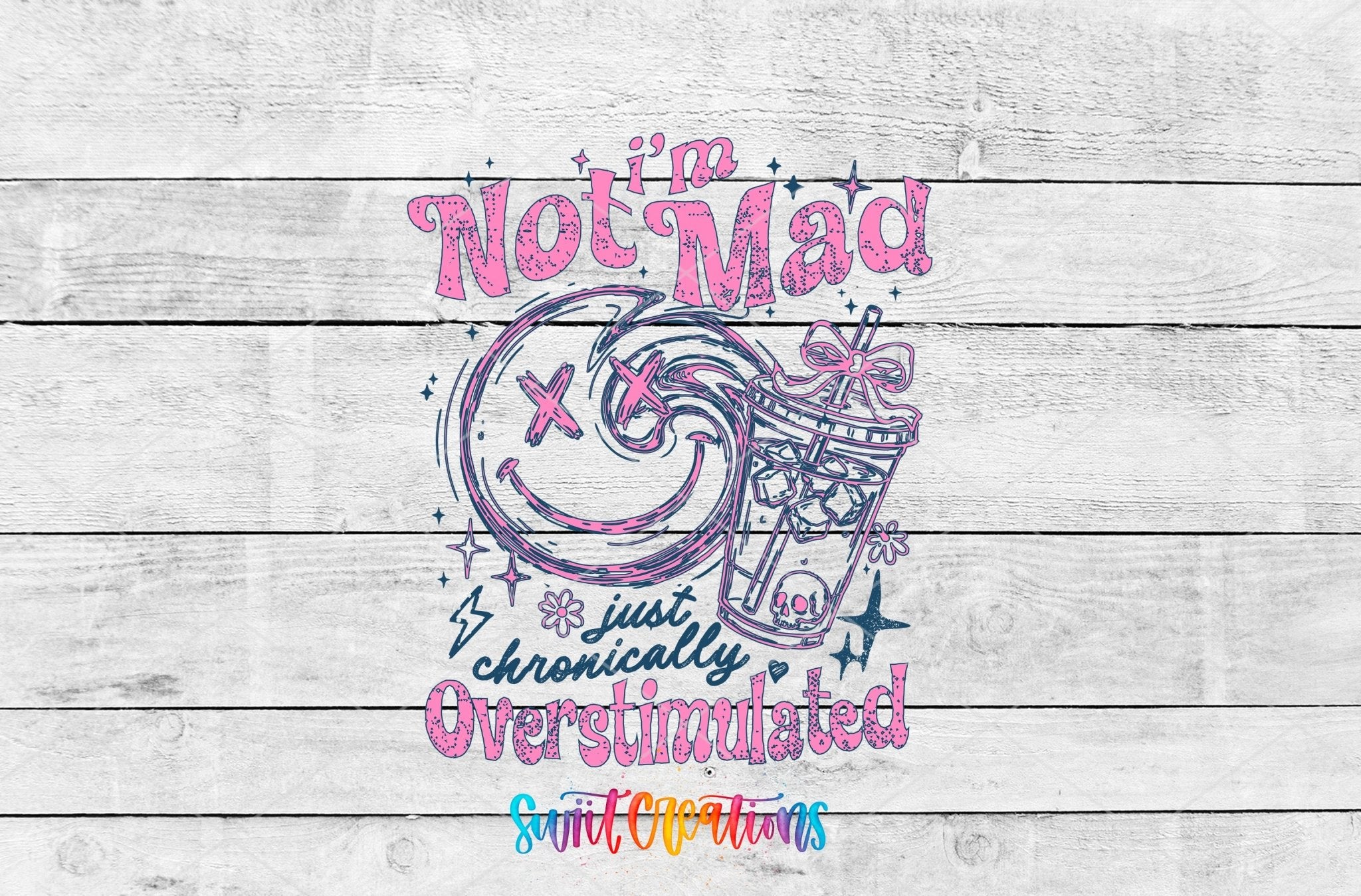 I'm Not Mad I'm Just Chronically Overstimulated Motel Keychain UV | MK2001 - Swiit Creations