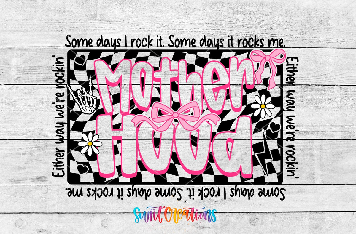 Inspirational Motherhood UV DTF transfer shown as a full artwork preview from Swiit Creations