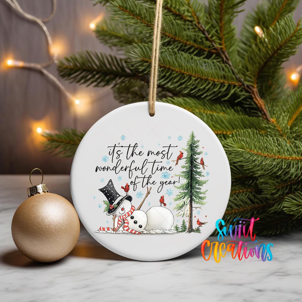 It’s The Most Wonderful Time Of The Year UV DTF Ornament Transfer | O-1854 - Swiit Creations