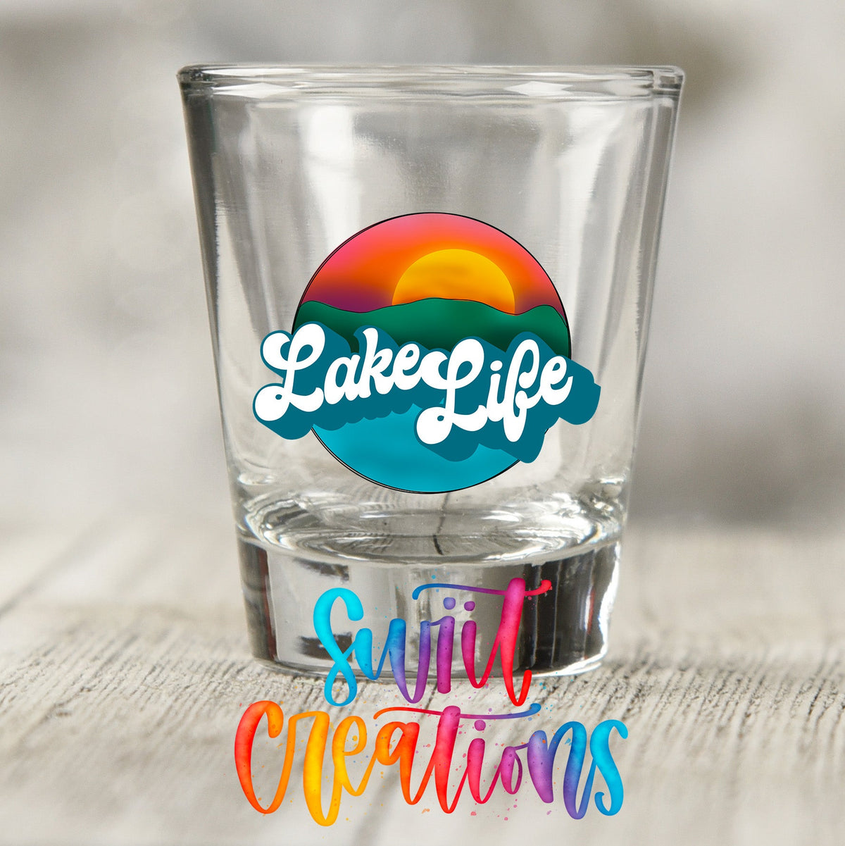 Lake Life UV DTF Shot Glass Transfer | SG629 - Swiit Creations