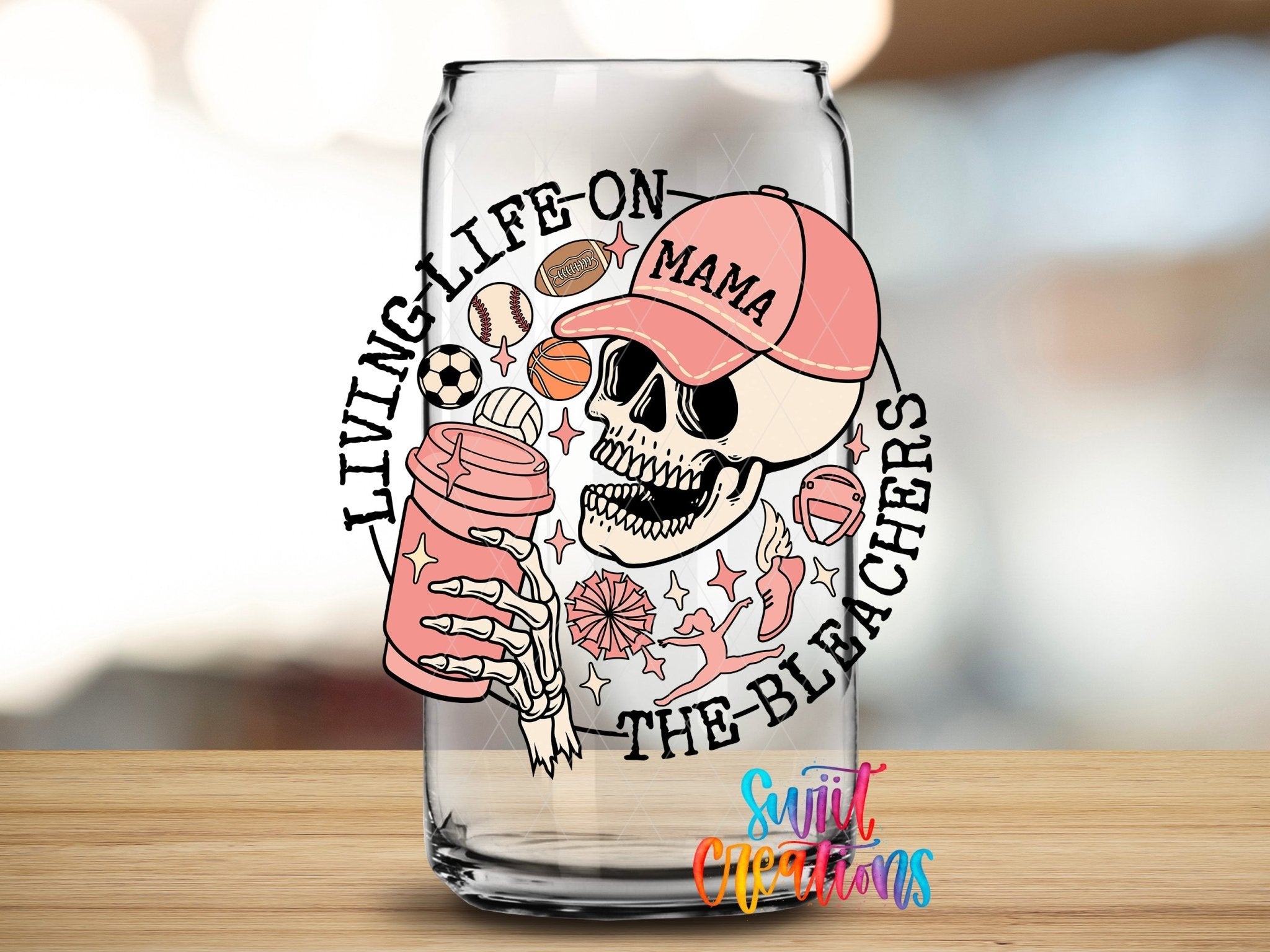 Living Life on the Bleachers UV DTF Cup Decal | UV1038 - Swiit Creations