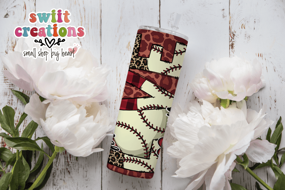 Love Baseball Tumbler (T494) - Swiit Creations