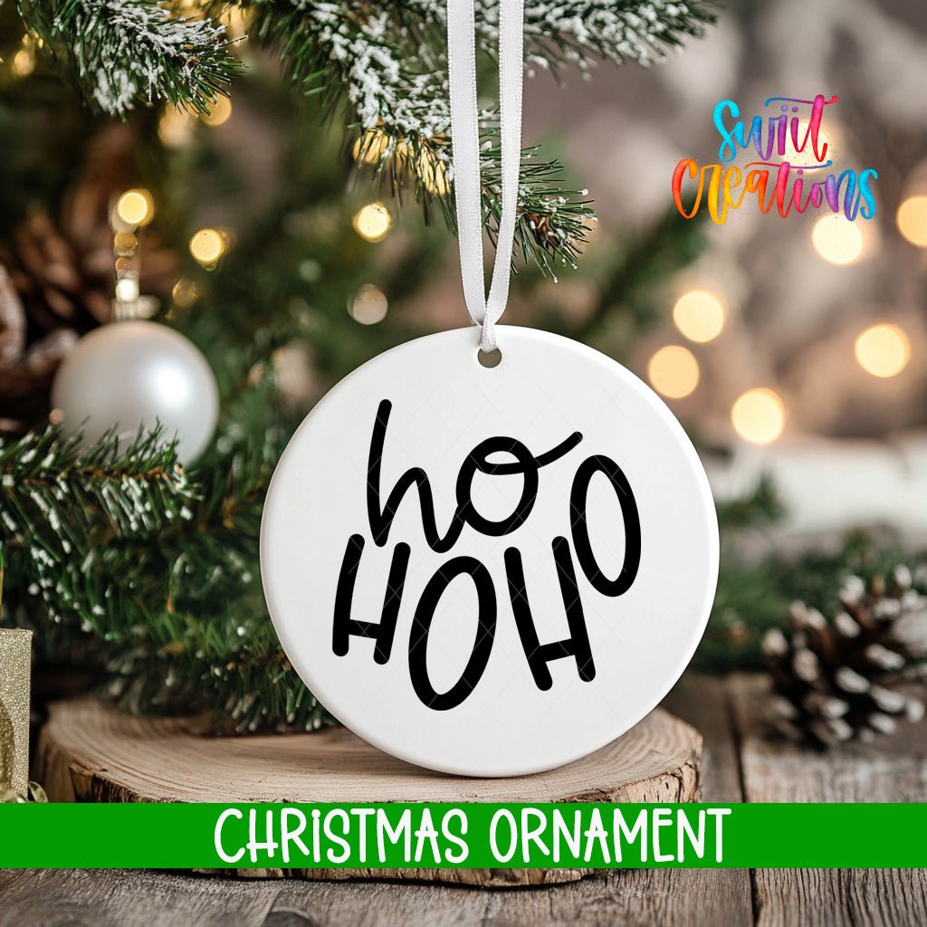 Merry Christmas Ornament - Custom Initial Ornament | UV DTF Printing | Holiday Ornaments | O011 - Swiit Creations