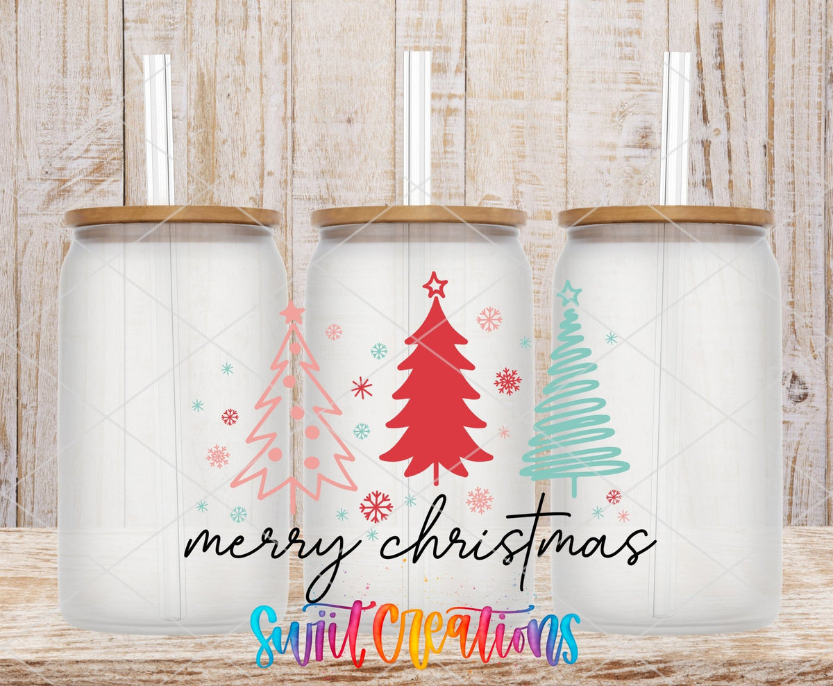 Merry Christmas Trees UV DTF Decal | UV1149 - Swiit Creations