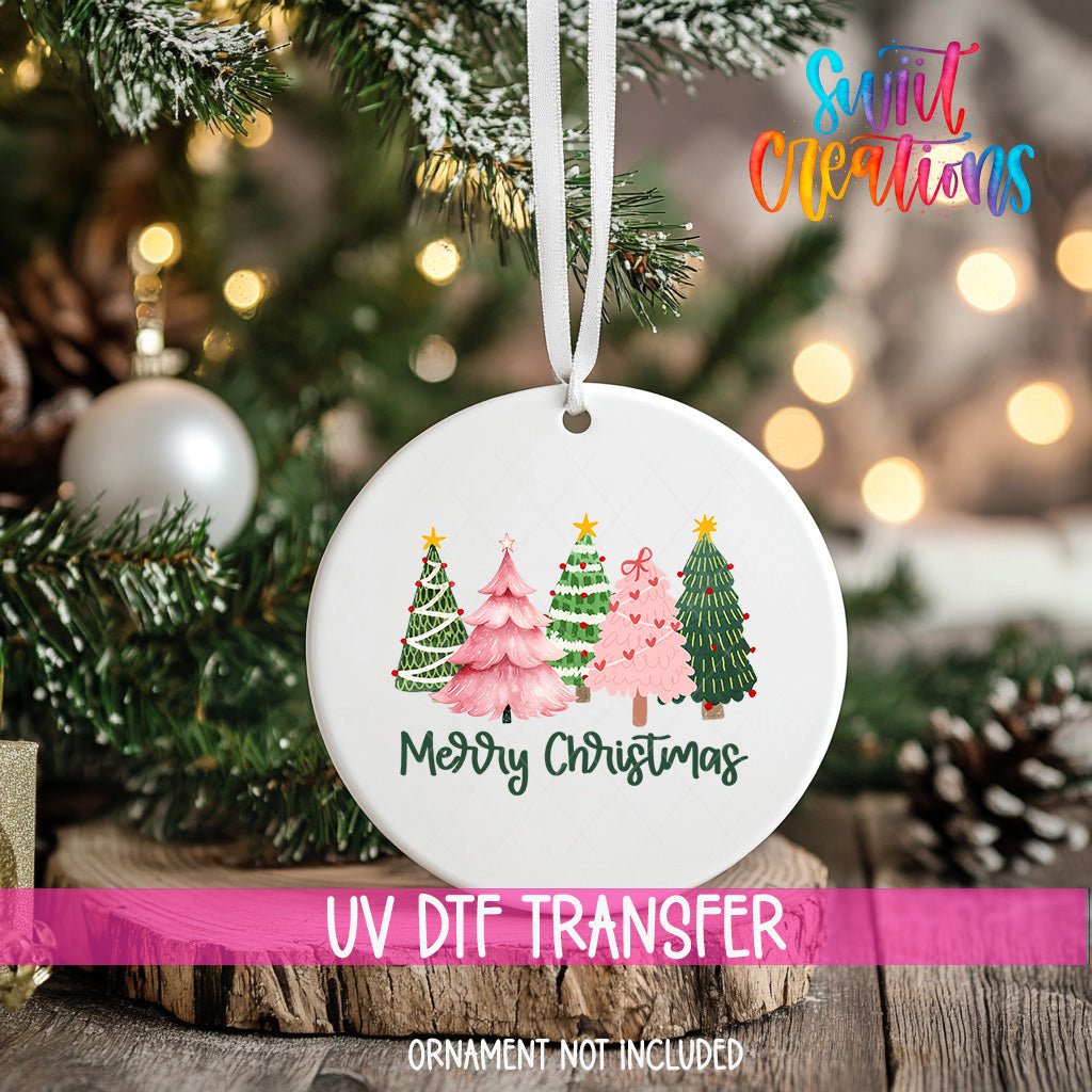 Merry Christmas UV DTF Ornament Transfer | O-1213 - Swiit Creations