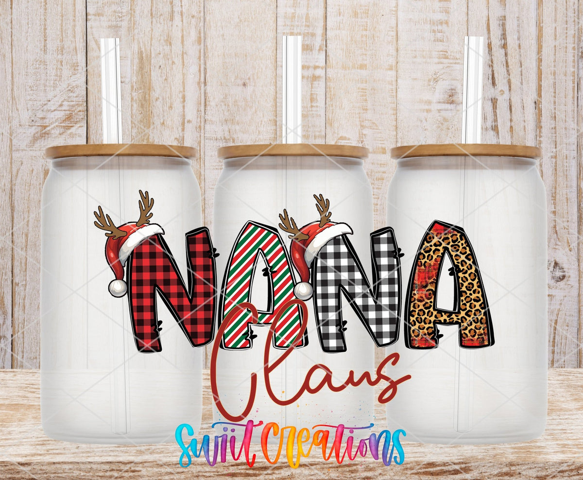 Nana Claus Christmas UV DTF Cup Decal | UV1232 - Swiit Creations