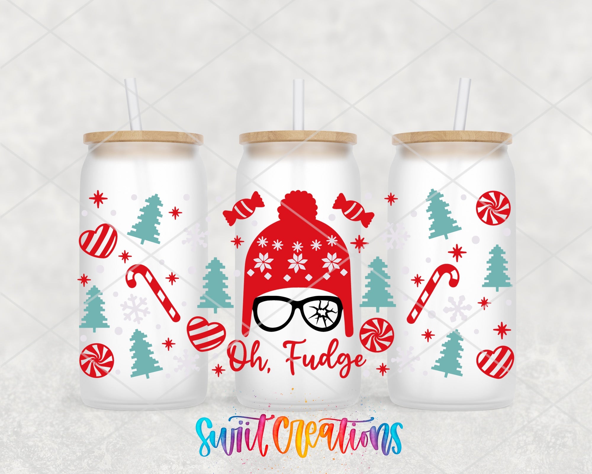 Oh Fudge UV DTF Transfer Tumbler Wrap | Funny Christmas Holiday | DTF185 - Swiit Creations