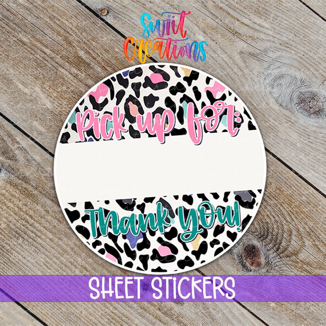 Pick Up For Thank You Sticker |Custom Order Packaging Sticker | SB70 - Swiit Creations