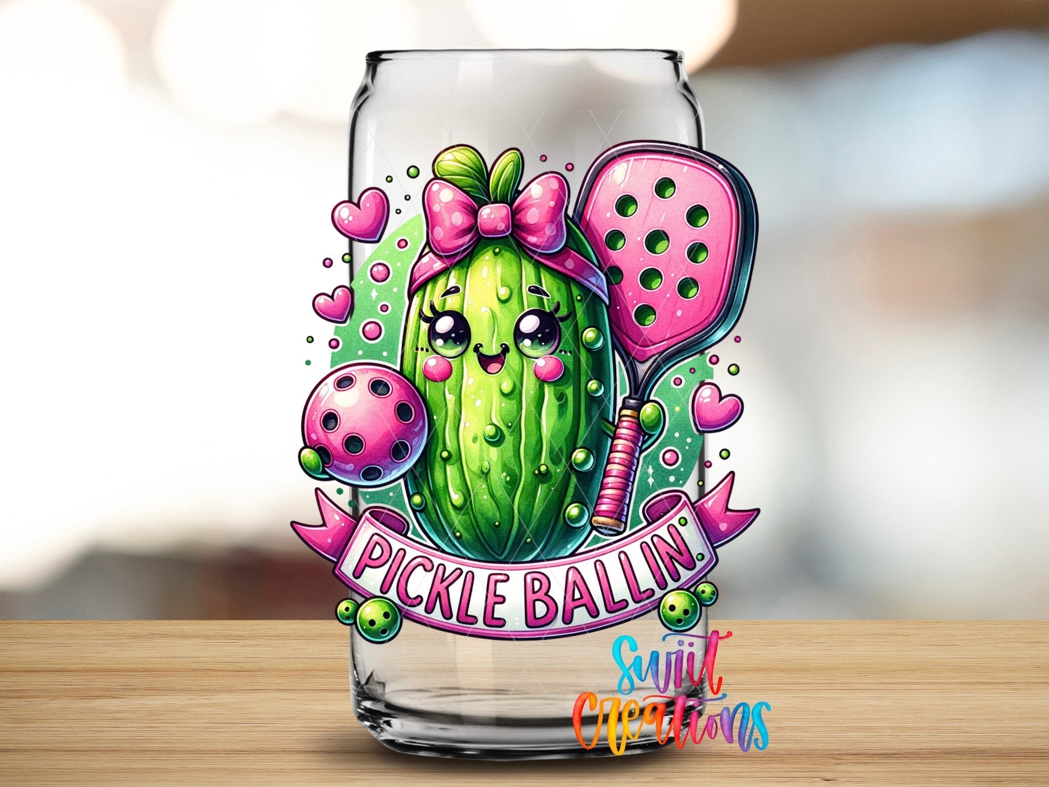 Pickle Ballin’ UV DTF Decal | Cute Pickleball Sports Wrap | UV1535 - Swiit Creations