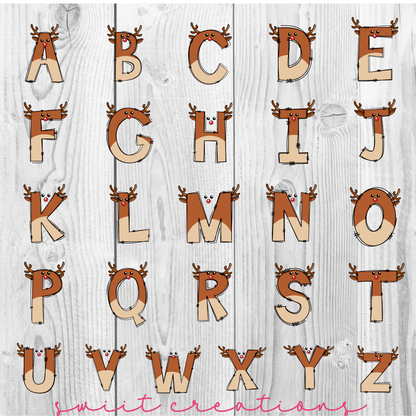 Reindeer Personalized Christmas Ornament CF11 - Swiit Creations