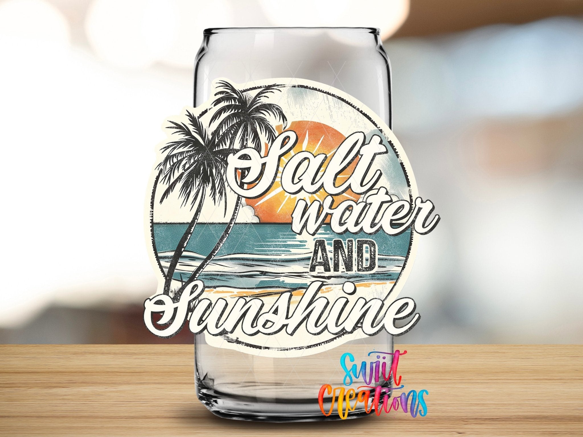 Salt Water And Sunshine UV DTF Cup Decal | UV934 - Swiit Creations