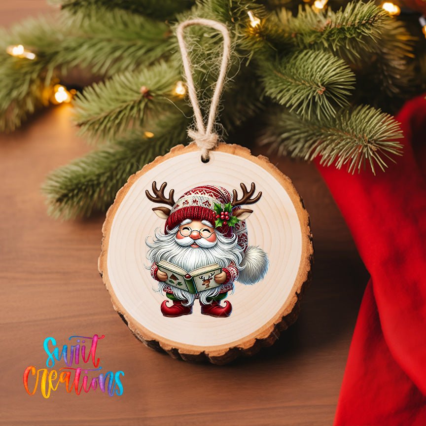 Santa Christmas UV DTF Ornament Transfer | O-1110 - Swiit Creations