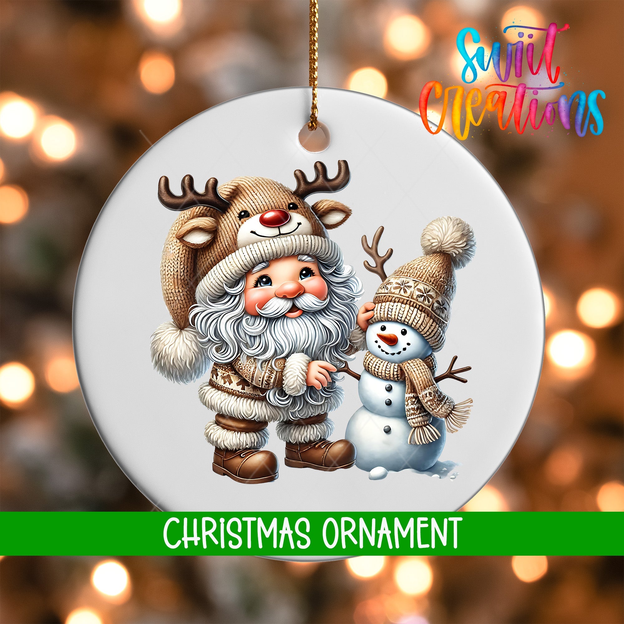 Santa Personalized Christmas Ornament | O1101 - Swiit Creations