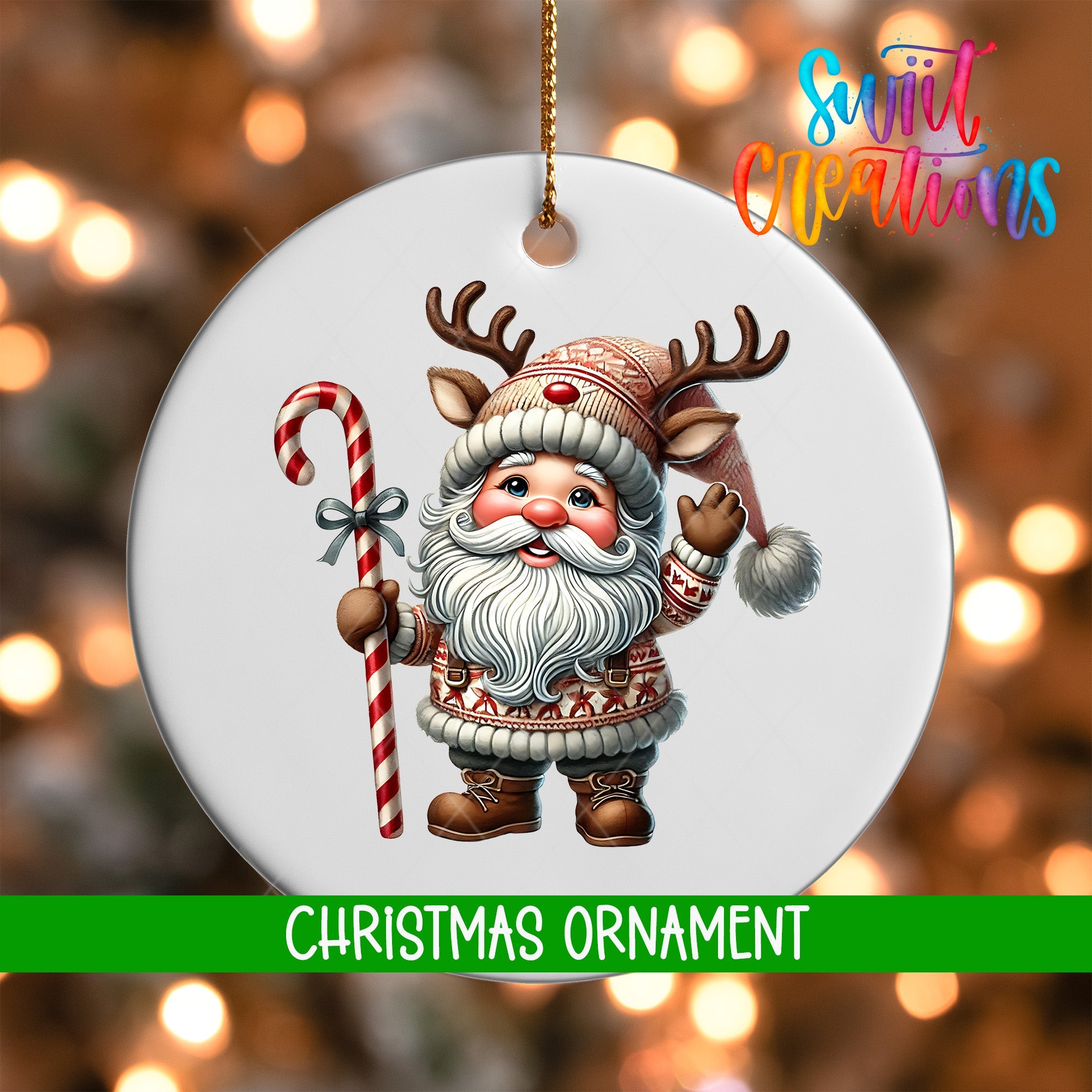 Santa Personalized Christmas Ornament | O1103 - Swiit Creations