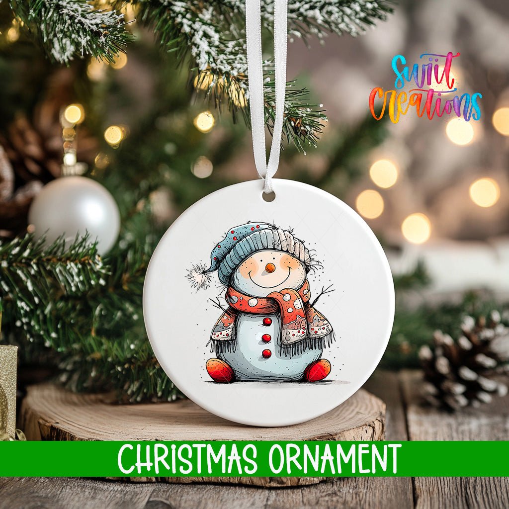 Snowman Personalized Christmas Ornament | O1285 - Swiit Creations
