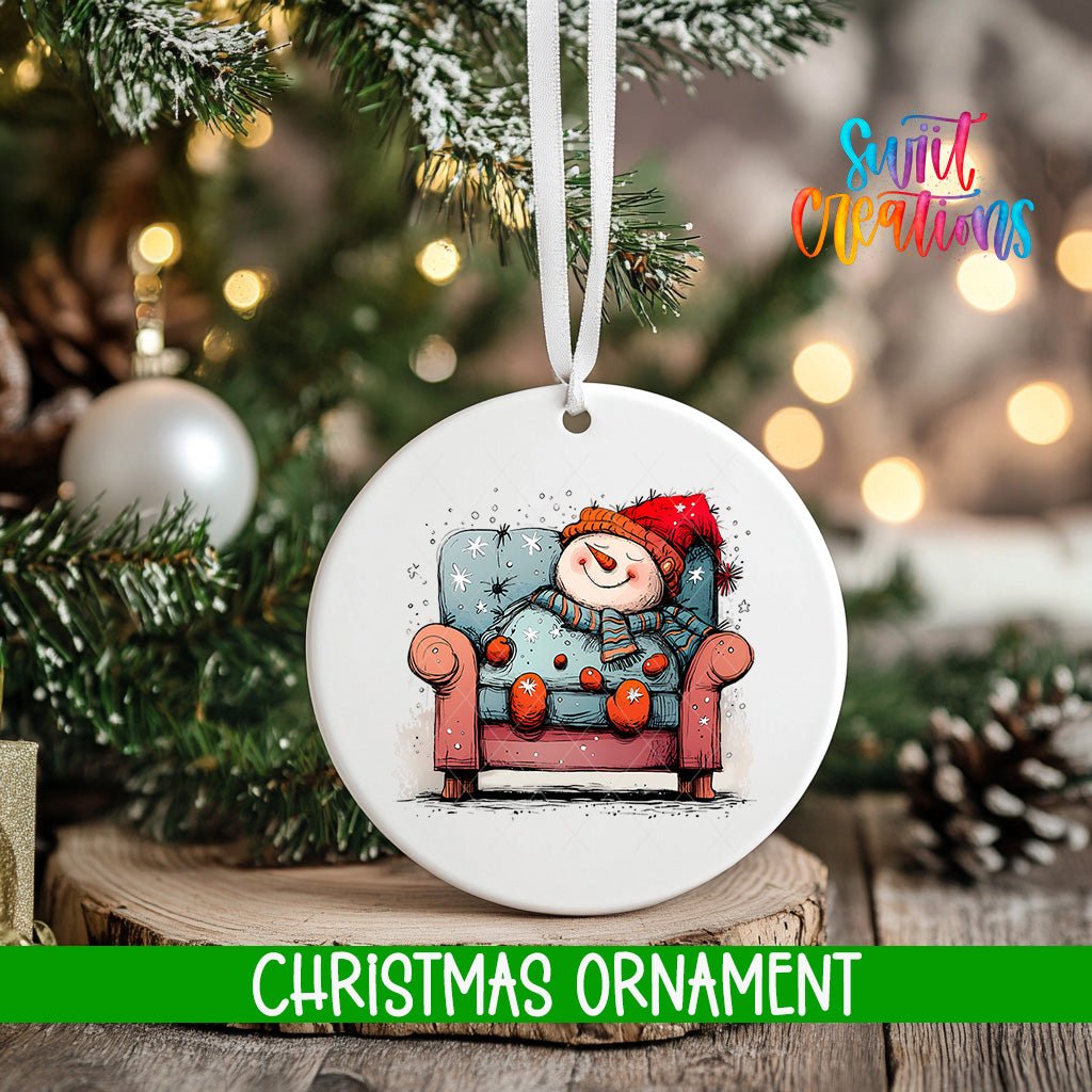 Snowman Personalized Christmas Ornament | O1289 - Swiit Creations