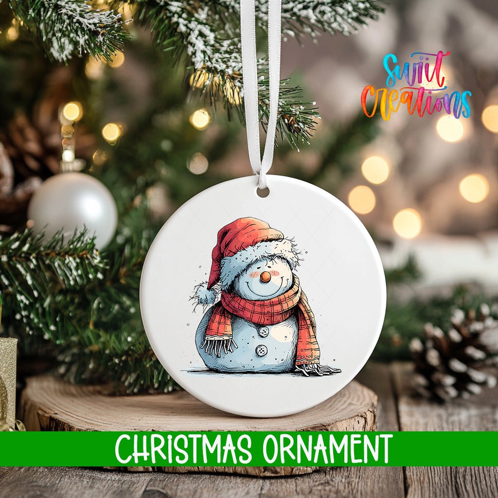 Snowman Personalized Christmas Ornament | O1295 - Swiit Creations