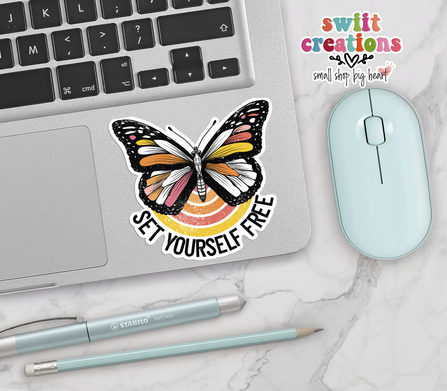 Set Yourself Free Waterproof Sticker (SS123) | SCD065