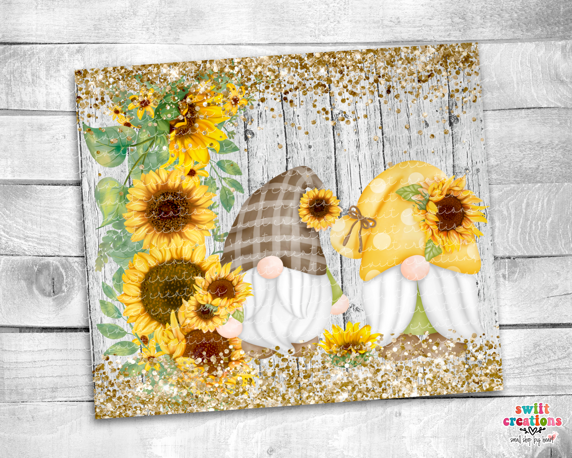 Sunflower Gnome Tumbler (T028)