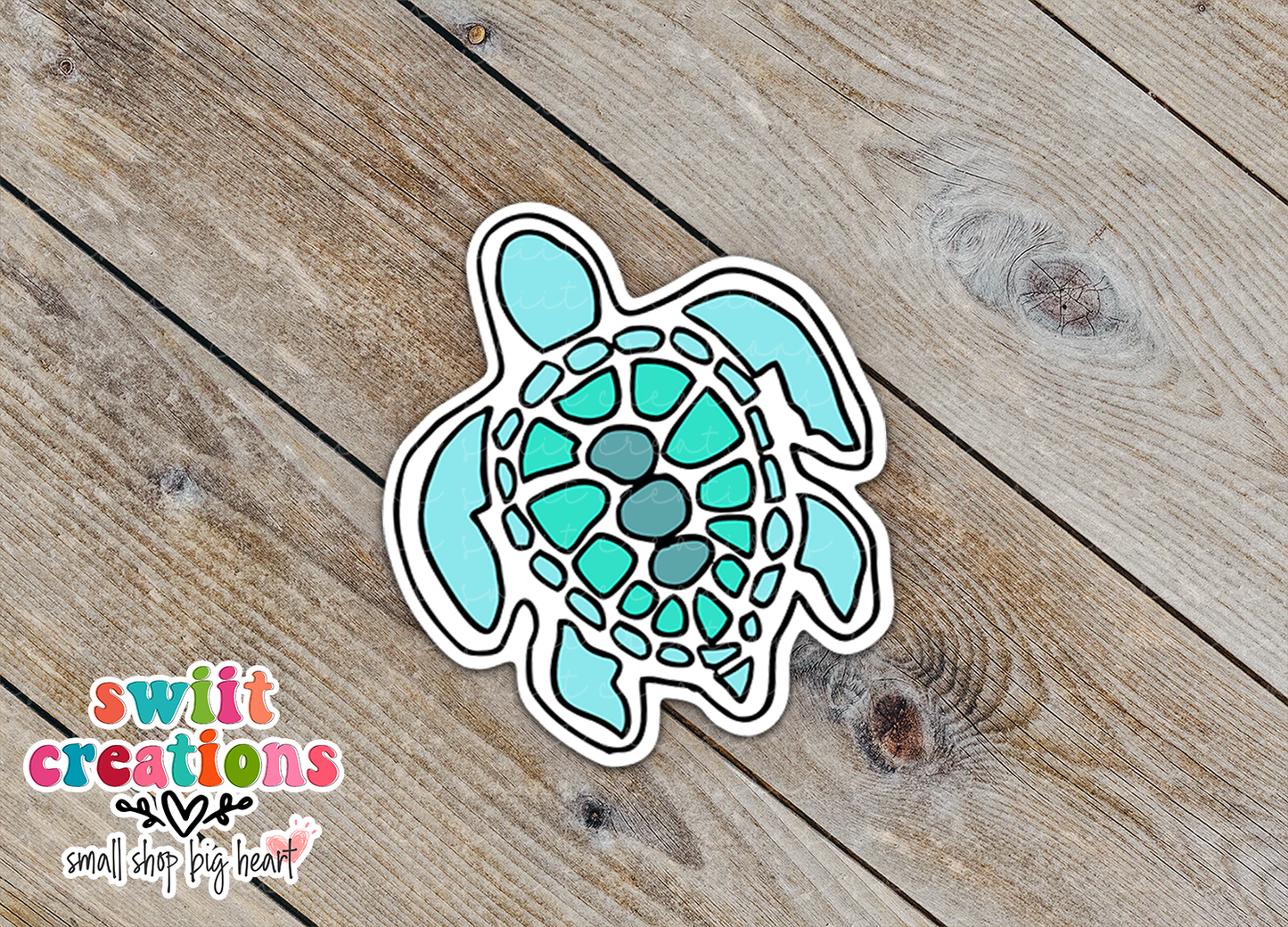 Turtle Waterproof Sticker (SS031) | SCD236