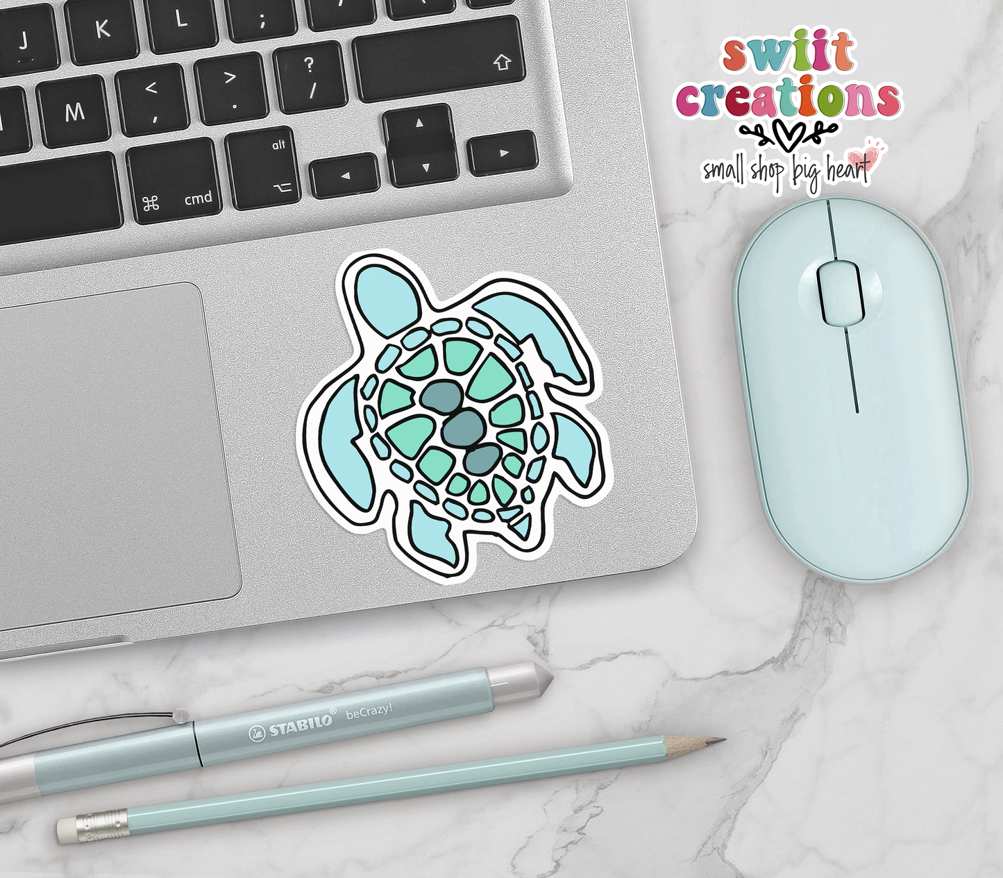 Turtle Waterproof Sticker (SS031) | SCD236