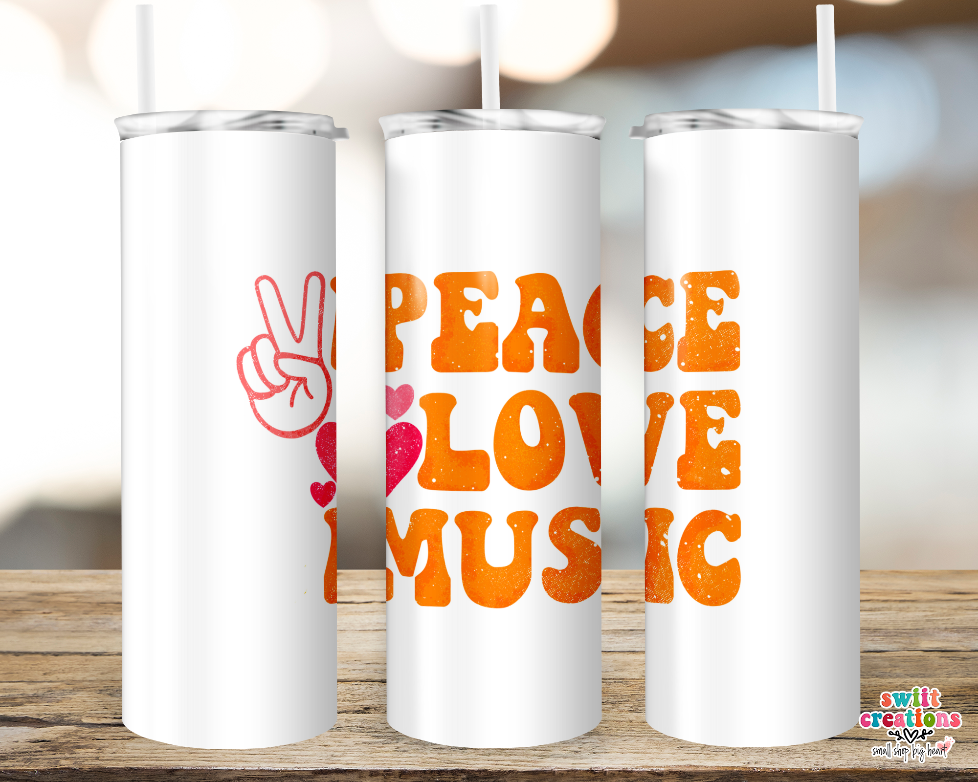 Peace Love Music Tumbler (T189)